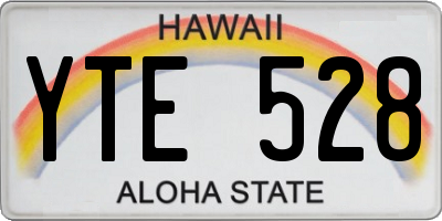 HI license plate YTE528