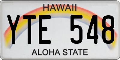HI license plate YTE548