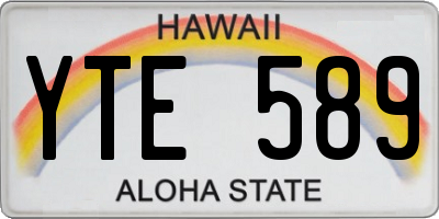 HI license plate YTE589