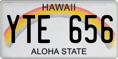 HI license plate YTE656