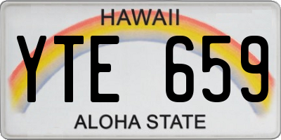 HI license plate YTE659