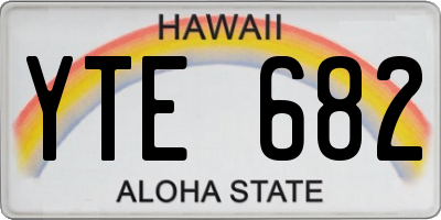 HI license plate YTE682