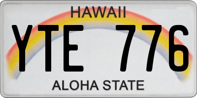 HI license plate YTE776
