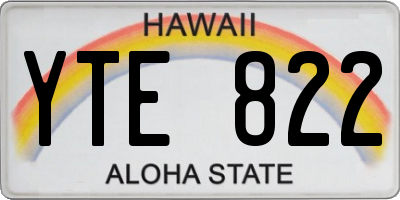 HI license plate YTE822