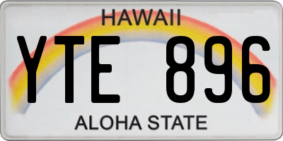 HI license plate YTE896