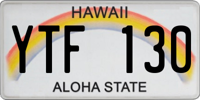 HI license plate YTF130
