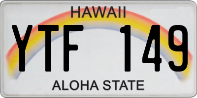 HI license plate YTF149