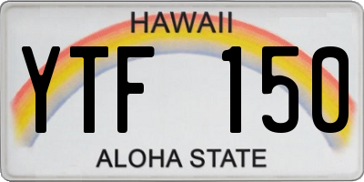 HI license plate YTF150