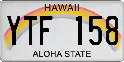 HI license plate YTF158