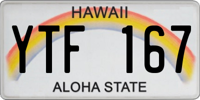 HI license plate YTF167