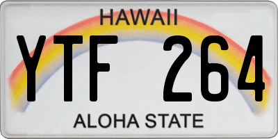 HI license plate YTF264