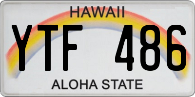 HI license plate YTF486