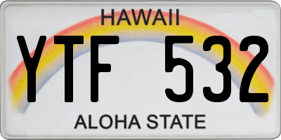 HI license plate YTF532