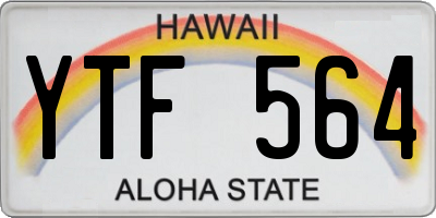 HI license plate YTF564