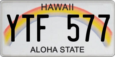 HI license plate YTF577