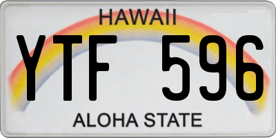 HI license plate YTF596