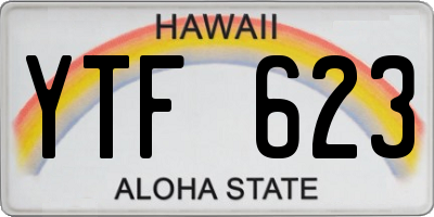 HI license plate YTF623