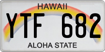 HI license plate YTF682