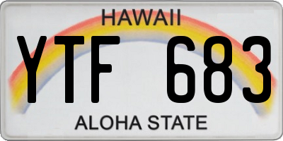 HI license plate YTF683
