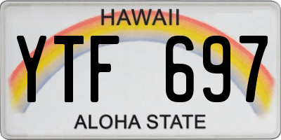 HI license plate YTF697