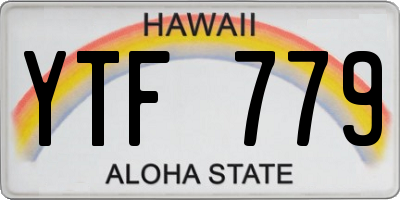 HI license plate YTF779