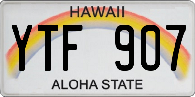 HI license plate YTF907