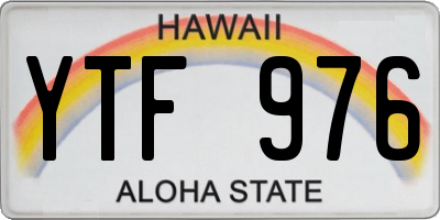 HI license plate YTF976