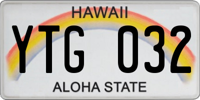 HI license plate YTG032