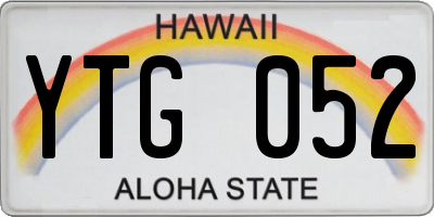 HI license plate YTG052