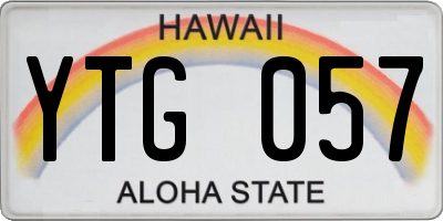 HI license plate YTG057