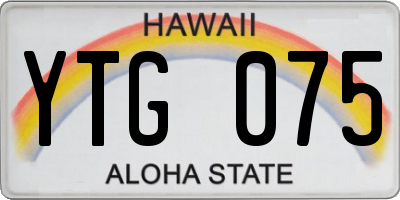 HI license plate YTG075
