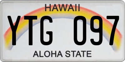 HI license plate YTG097