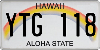 HI license plate YTG118