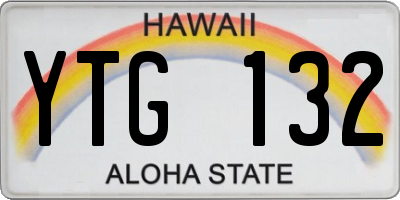 HI license plate YTG132