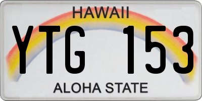 HI license plate YTG153