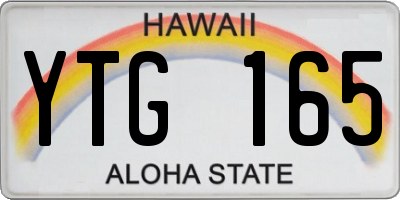 HI license plate YTG165