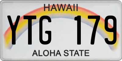 HI license plate YTG179