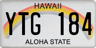 HI license plate YTG184