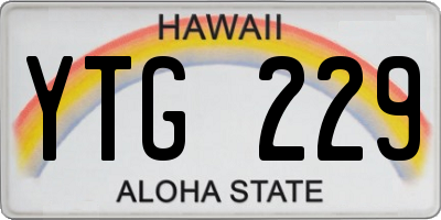 HI license plate YTG229