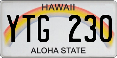 HI license plate YTG230