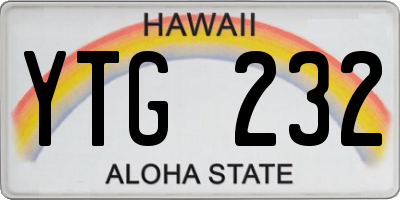 HI license plate YTG232