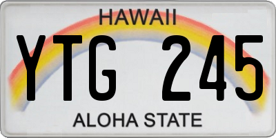 HI license plate YTG245