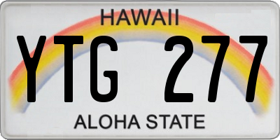 HI license plate YTG277