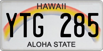 HI license plate YTG285