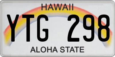 HI license plate YTG298