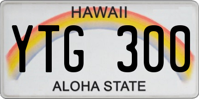 HI license plate YTG300