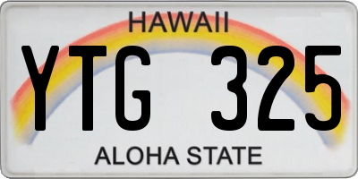 HI license plate YTG325