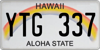 HI license plate YTG337
