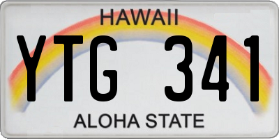 HI license plate YTG341
