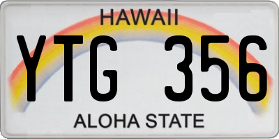 HI license plate YTG356